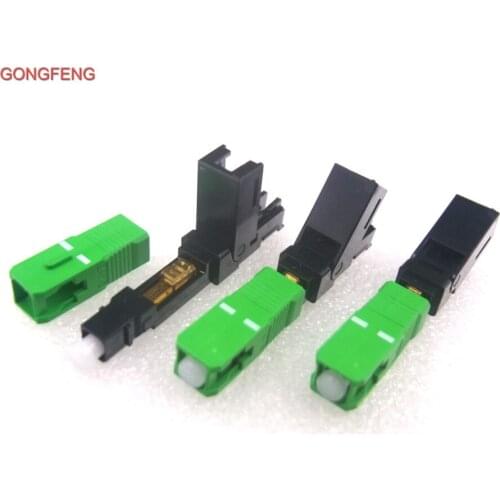 GONGFENG 100pcs NEW FTTH Embedded Optic Fiber Fast Connector Self Propelled Cold Connector SC/APC Quick Connector Wholesale