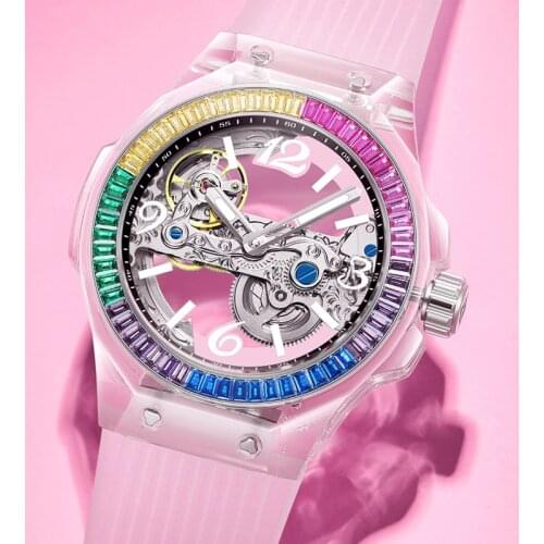 HANBORO Women's Skeleton Watch