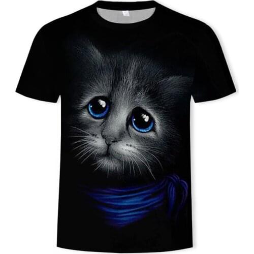 Harajuku style women/men 3d cat T shirt print animal cat t-shirt Casual funny t shirt 3d graphics tee shirts 2019