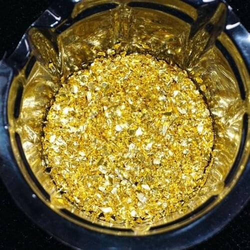 20G Champagne Gold Broken Stones Epoxy Resin Jewelry Mold Fillings Art Crafts 62KE