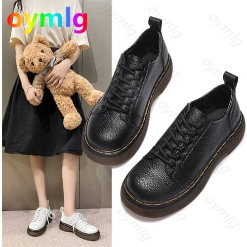 Small leather shoes womens summer thin section with skirt 2021 new height student lace-up platform shoes