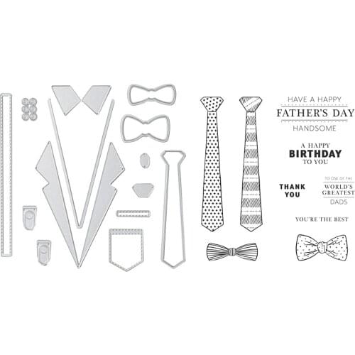 METAL CUTTING DIES Scrapbooking Photo Album Card Paper Embossing Craft DIY Cartoon Necktie for Father dropshipping