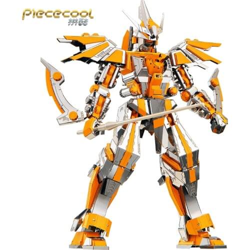 Piececool 3D Metal Puzzle Figure Toy Crescent Blade Armor warrior Robot model Puzzle 3D Models Gift Jigsaw Toys For Children