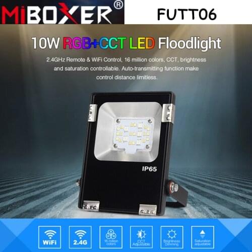 Miboxer FUTT06 10W RGB+CCT LED Floodlight AC100~240V IP65 Waterproof Pulic Lamp Archittectural Light Outdoor Lighting For Garden