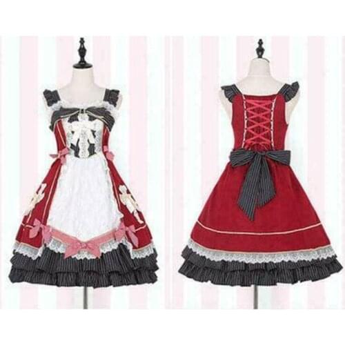 Fashion Sweet Lolita Dress Kawaii Short Sleeves Skirts Cute Romantic Jumpers MON Kawaii Dress Lolita Punk Lolita Skirt