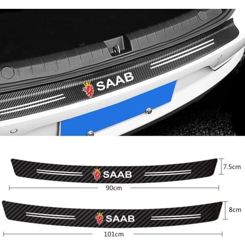 Car Tail trunk Rear Bumper Protector Carbon fiber Sticker For Saab 9-3 9-5 900 9000 Saab 93 95 Accessories