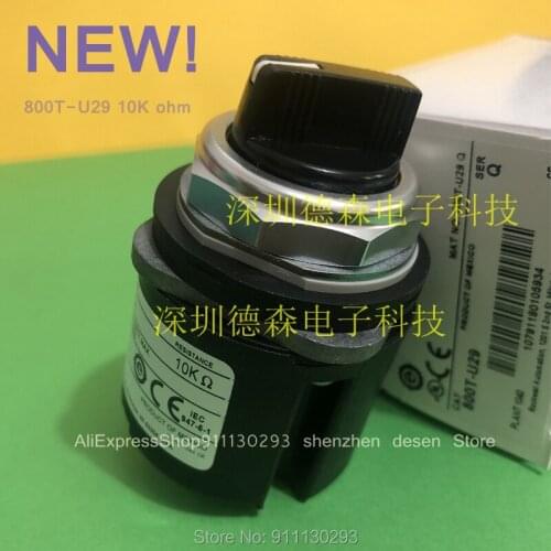 New! Potentiometer 800T-U29 10K Ohm Pot Resistive Element 10000 Ohm Single Turn Operation with 312° Rotation 300V AC/DC
