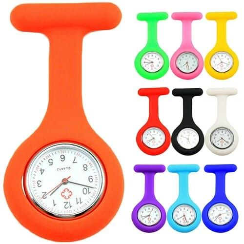 New Cute Silicone Nurse Watch Brooch Fob Pocket Tunic Quartz Movement Watch N76Y