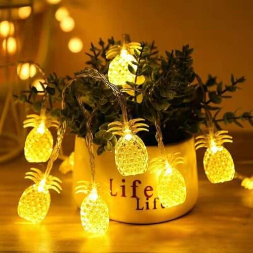 New LED Light String Garden Lights Pineapple Battery Light String Led Light String for Home Outdoor Holiday Bedroom Decor