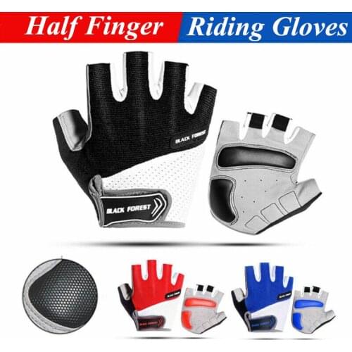1 Pair Riding Gloves Cycling Outdoor Fitness Women Men Weight Lifting Non-Slip Breathable Half Finger Motorcycle Accessories