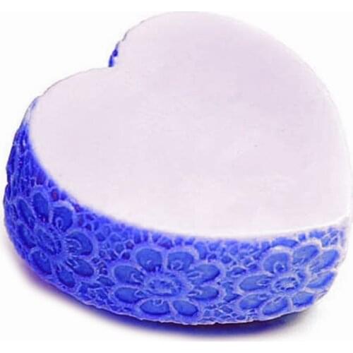 PRZY HC0013 Lace Heart Shape Soap Mold Flower Soap Silicone Molds Candle Molds Fondant Mold Clay Resin Chocolate Mould Silicone