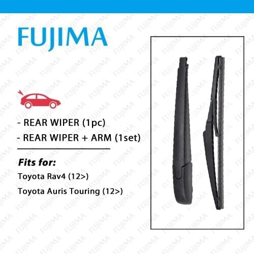 FUJIMA Rear Wiper Blade and Arm for Toyota Rav4 / Auris Touring (2012-Onwards) Back Windscreen Rear Wiper Arm for New Rav 4