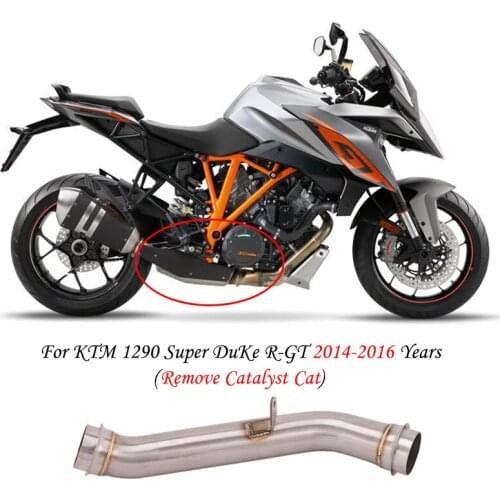 Motorcycle Exhaust System Modified Middle Intermediate Connecting Pipe For Ducati 1290 R Super Duke R 2014 2015 2016