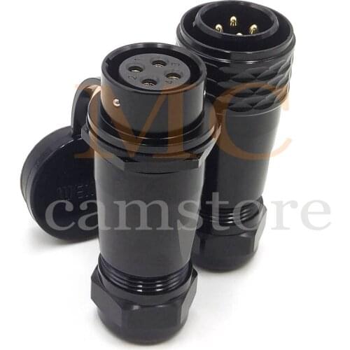 WEIPU SA20 4Pin Panel Mount Waterproof IP67 Circular Cable Connector Plug Male Socket Female ,Aviation Cable Connector (4Pin)