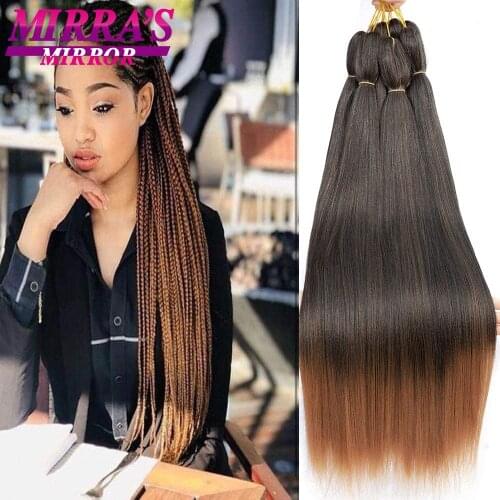 Mirras Mirror Jumbo Braid Hair 20"/26" T1B/Brown Braiding Hair Pre Stretched Synthetic Hair Extensions Braids