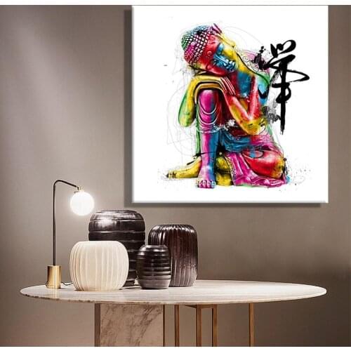 1 Panel Abstract Buddha Canvas Oil Painting Wall Picture For Living Room Cuadros Decoration Modern ZEN Printing Unframed