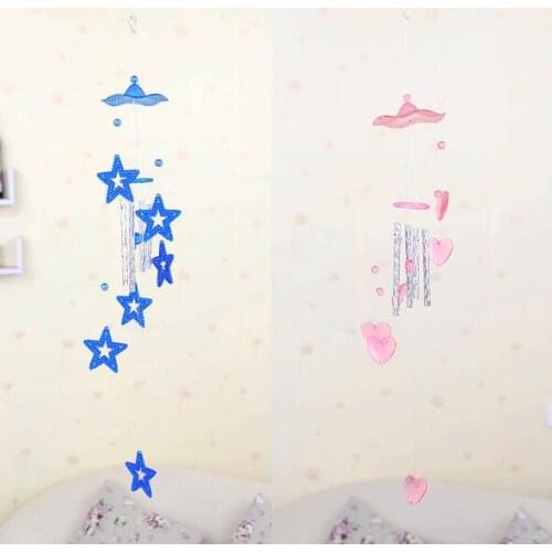 1PC 6 Styles Dolphin Plastic Crystal 4 Metal Tubes Wind Chime Home Garden Decor KN 050