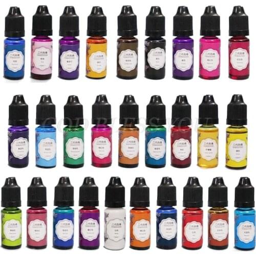 28 Color Liquid Epoxy Resin Pigment Epoxy Resin UV Resin Art Jewelry Making Concentrated Colorant Resin Coloring Dye Kit