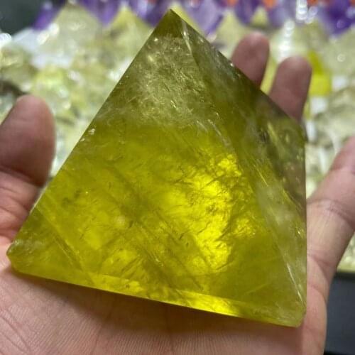 30-50mm Natural Brazilian topaz pyramid gem healing specimen 1PC