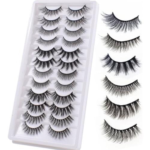 3D Mink Lashes Fluffy Soft Wispy Natural long False Eyelashes Volume Faux Eye Lashes Reusable Eyelashs Makeup Tool