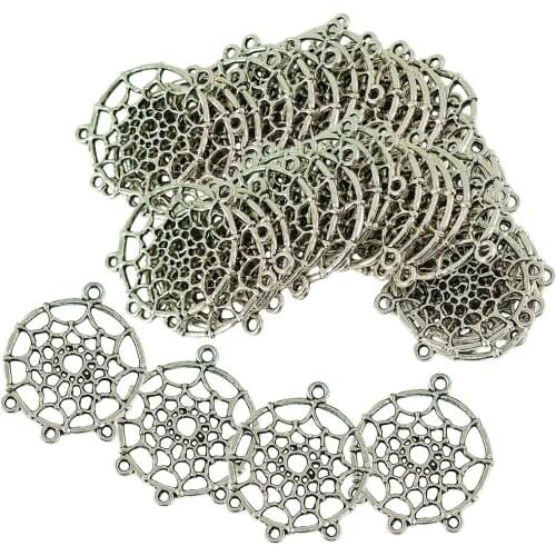 50pcs Dream Catcher Charm Pendant Jewelry Finding for Necklace Bracelet DIY