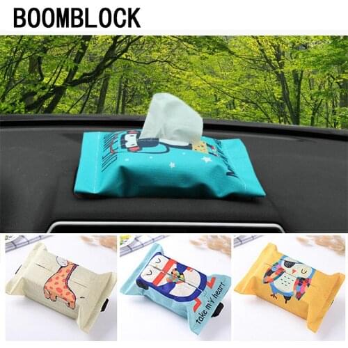 Car Cartoon Tissue Box Hanging Storage for Mercedes Benz W205 W203 W212 W124 Toyota Avensis t25 Corolla RAV4 Yaris chr Auris