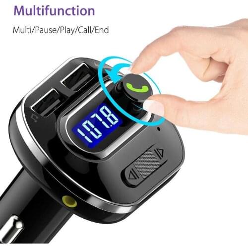 Auto Hands Free Bluetooth Wireless Car Audio Receiver FM Adapter USB Charger Wireless Bluetooth Car FM transmitter Kit