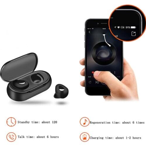 Y20 TWS Bluetooth Wireless Earphone With Microphone Headset LED Display Waterproof Noise Reduction Sports Earbuds