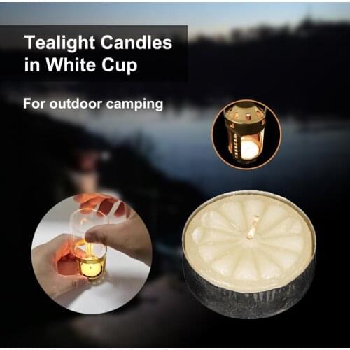 Outdoor camping and fishing tea wax, night fishing lighting candle lamp, safety wax long-lasting tea candle, Lasts for 4 Hours