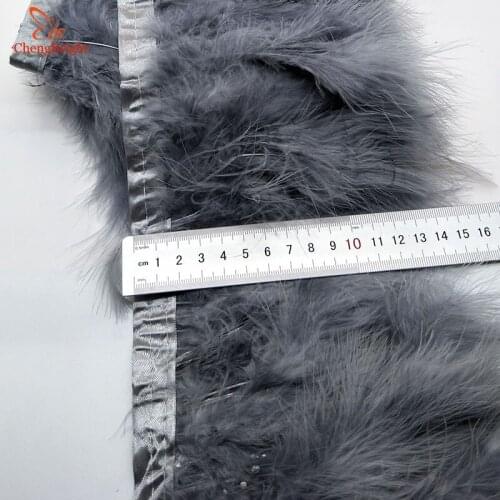 ChengBright New 1Yards Turkey Feathers Trim Cloth Sideband Chicken Pheasant Feather Trims Clothing Wedding Feather Ribbon W