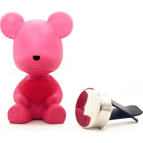 C1142 Violent love bear car aromatherapy gypsum air outlet clip chocolate mold fondant decorative mould