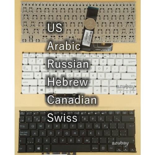 US Arabic Russian Hebrew Canadian CA Swiss CH Keyboard For ASUS F200CA F200LA F200MA X200CA X200LA X200MA R202CA R202LA R202MA