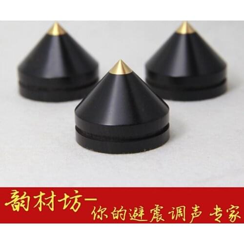 Brass Ebony Wood Audio Speaker Shock Foot Nails Macassar Ebony Medium 33mm Speaker Shockproof Foot Nail Free Shipping
