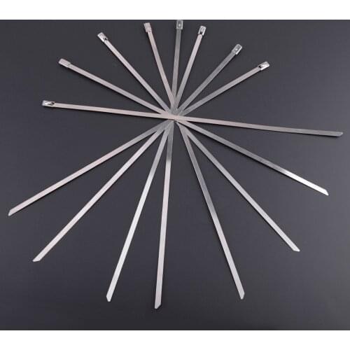 LETAOSK 10pcs Stainless Steel Metal Cable Zip Tie Strap Locking 4.6mm x 300mmAccessories