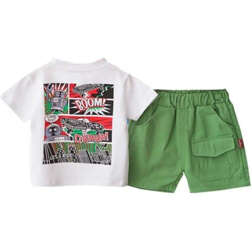 Summer Children Fashion Clothes Baby Boys Girls Cartoon T Shirt Shorts 2Pcs/sets Kids Toddler Sportswear Infant Casual Clothing