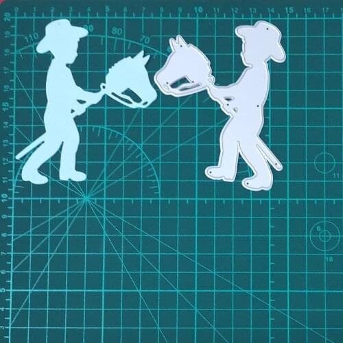 Boy&Horsehead Mask Christmas Metal Cutting Dies For Stamps Scrapbooking Stencils DIY Paper Album Cards Decor Embossing 2020 New