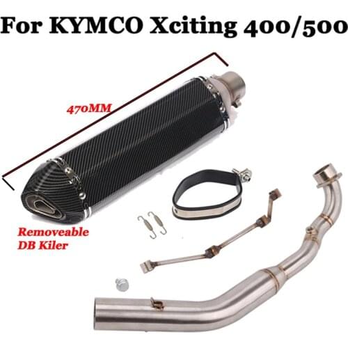 Motorcycle Exhaust Modified Motorbike Escape DB Killer Stainless Steel Front Link Pipe With Db Killer For kymco Xciting 400 500