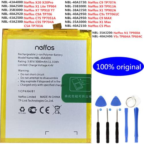 NBL-35B3000 NBL-38A2250 NBL-38A2500 NBL-40A2400 Battery For TP-link Neffos C7 TP910A C X1 32GB Lite TP904A Y5S TP804A Batteries