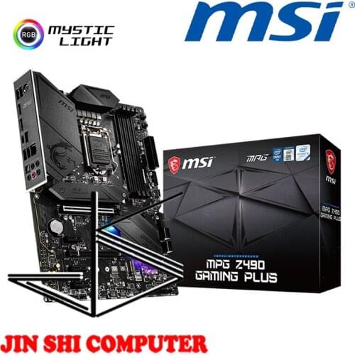 NEW MSI MPG Z490 GAMING PLUS 1200 socket Supports DDR4 Memory, up to 5000(OC) MHz Turbo M.2 USB 3.2 Gen 2