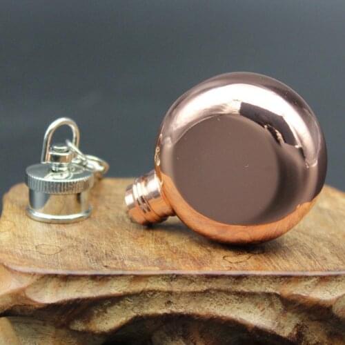 28ml Stainless Steel Hip Flask with Keychains Leak-proof Travel Bottle Wine Flask for Office Alcohol Bottles Beer Gift Rum Flago