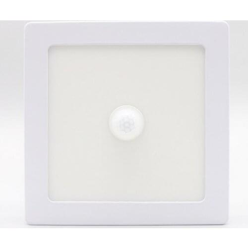 6W 12W 18W Motion Sensor & Light Sensor Ceiling LED Slim Round Panel, Square Surface Mounted Very Thin Panel Light