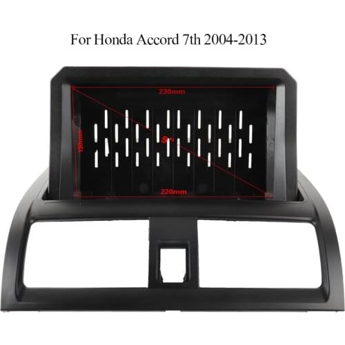 Double Din Black ABS Trim Fascia Frame For Honda Accord 7th 2004-2013 Refit Car 9"Android Radio Navigator DVD Mounting Dashboard