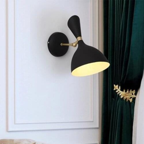Nordic 'wall lamp modern led black white wall light for bedroom lights led lights decoration for.lampara pared