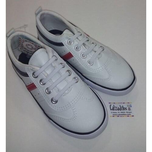 Slippers white Nappa with elastic, Conguitos