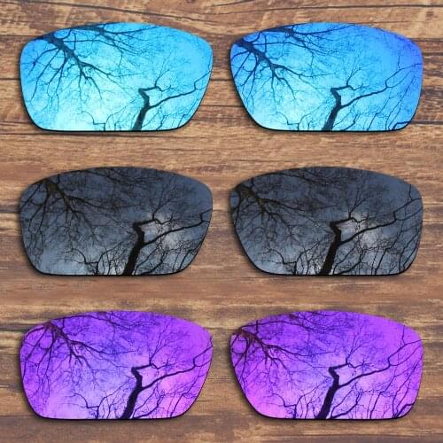 ToughAsNails 3 Pairs Black.Blue.Purple Polarized Replacement Lenses for Oakley Fuel Cell OO9096 Sunglasses