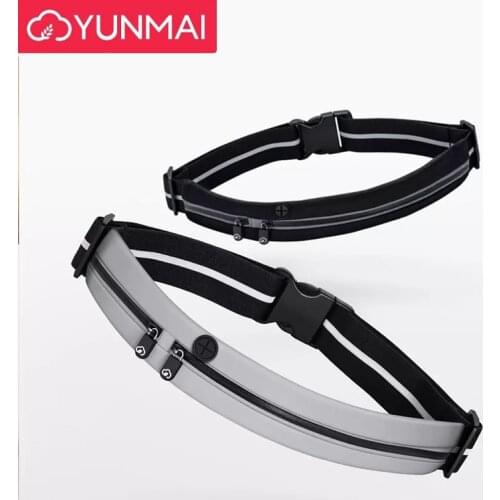 YUNMAI Waterproof Sport Waist Bag Double Pockets Reflective Running Pack Headphone Belt Invisible Pouch From Xiaomi Youpin