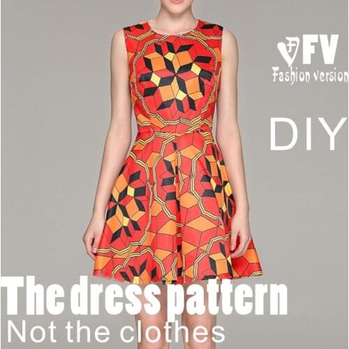 Dresses Sewing Pattern Template Cutting drawing Clothing DIY ((Not selling clothes)) BLQ- 106