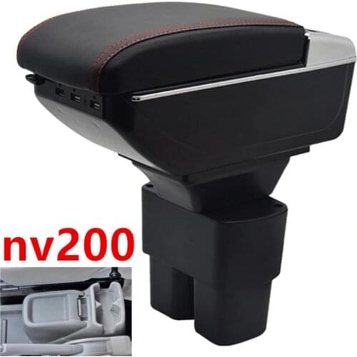 Car Center Console Armrests Storage Box for Nissan NV200 armrest box With USB interface 2009 2010 2011 2012 2013 2014 2015 2016