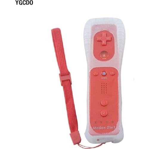 YGCDO Red Color For Nintendo Wii 2 in 1 Remote Controller Built in Motion Plus Inside Remote Controle Gamepad