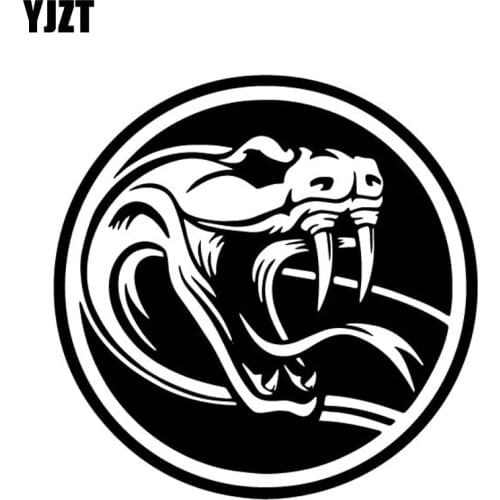YJZT 16.3CM*16.3CM Snake Fashion Pattern Car Trunk Decorate Car Stickers Viynl Decal Black/Silver C4-1548